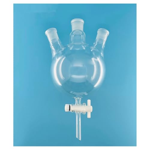 Flacon rond à trois cols 2000ml (24/29) avec vanne PTFE pour laboratoires