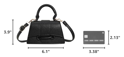 Image of Ayliss Micro Mini Crossbody Handbag Women's Purse Clutch Cute Mini Trendy Bag Top Handle PU Leather Shoulder Bag