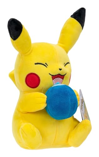 Pokémon Pikachu with Blue Oran Berry 8 Inch 20cm Plush Soft Toy, (PKW2699), Yellow, 8 inches - Image 3