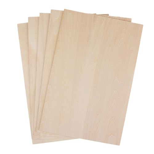 PIXZCSA Láminas de Para madera de tilo sin terminar, tableros de contrachapado ideales para proyectos de construcción de minicasas y maquetas arquitectónicas. Construcción de