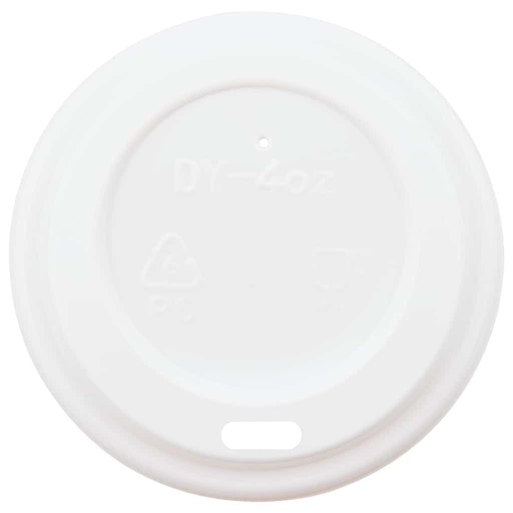 Tapa para vasos de papel de 60 mm de diámetro, de plástico blanco, 1000 unidades para vasos desechables, vasos de papel, vasos de plástico, vasos de café para bebidas calientes y bebidas frías