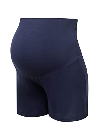 Image of Joyaria Women's Maternity Shorts Pajama Sleep Lounge Pregnancy Sleepwear | 95% Bamboo Viscose, Over The Belly, Active & Yoga, Postpartum Shorts, S-XXL