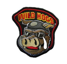 Wild Hogs Embroidery Patch Military Tactical Morale Patch Badges Emblem Applique Hook Patches for Clothes Backpack Accessories