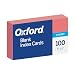Oxford Blank Color Index Cards, 3" x 5", Cherry, 100 Per Pack (7320 CHE)