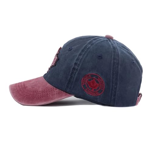 Gorra de béisbol contra el sol de algodón lavado transpirable estilo Canadá 5