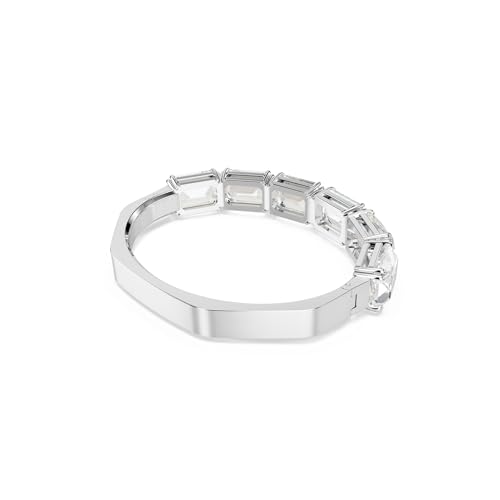 Swarovski Miellenia Bangle, Octagon Cut, Clear, Rhodium Finish4