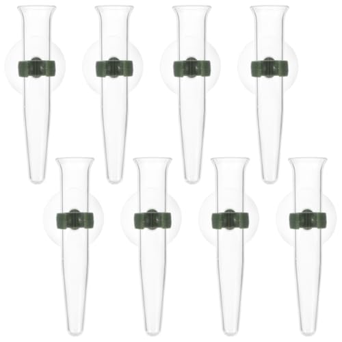 IMIKEYA Flacons Soliflore Avec Ventouse - 8 Tubes En Plastique Transparent Pour Arrangements Floraux - Idéal Pour Nourrir Et Exposer Vos Fleurs Fraîches Avec Ventouse...