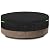 Round Built in Stone Fire Pit Cover Waterproof, 600D Heavy Duty Outdoor fire pit cover, Fire Pit Cover for In-Ground Fire Pits,with Drawstring & Storage Bag, UV, Dust (Black, Round 57*8 INCH)