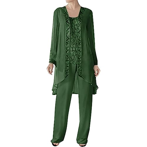 Mother Formal Chiffon Pants Suits Mother of The Bride Shiny Dresses Wedding Guest Outfits for Women2