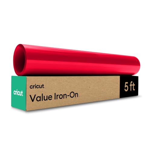 Image of Cricut HTV Heat Transfer Vinyl | 1.5 m | Red | Iron-On HTV Vinyl for Fabric, Perfect for Custom T-Shirts & DIY Clothing