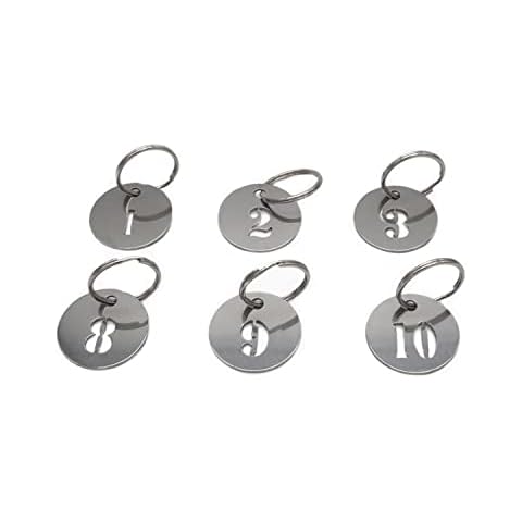 NanTun 1" Numbered Key Tags - 304 Stainless Steel Keychains with Rings - Durable & Waterproof for Easy Organization, Numbered 1 to 100 Cover