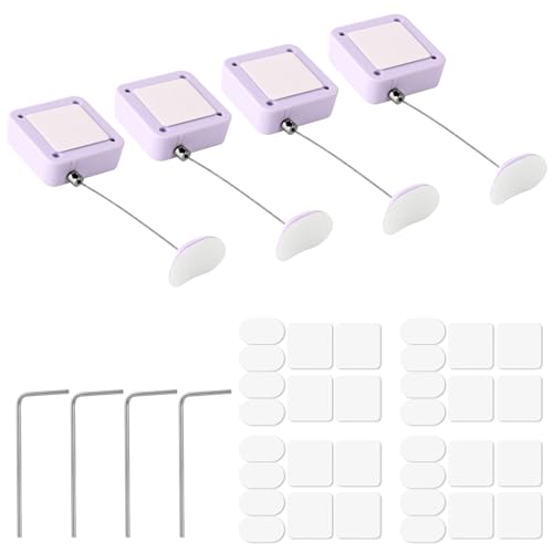 Attaches sécurité rétractables pour télécommande lot de 4 câbles antivol blancs de 2m pour bureau