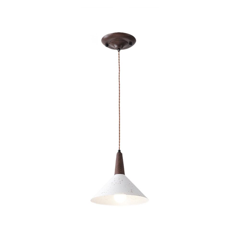 LYMSXAZOU White Iron Wood Grain Lampshade Hanging Lamp, Pendant Lamp for Interior Decoration in Simple Design,Adjustable Rope Droplight,for Living Room, Dining Room Ceiling Light Star of