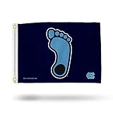 Rico Industries NCAA North Carolina Tar Heels with Corner NC Logo Navy 12' x 18' Utility Flag - Double Sided - Great for Boat/Golf Cart/Home ect.