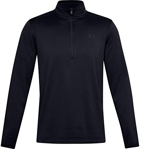 Under Armour Men's Armour Fleece 1/2 Zip T-Shirt , Black (001)/Black , Medium