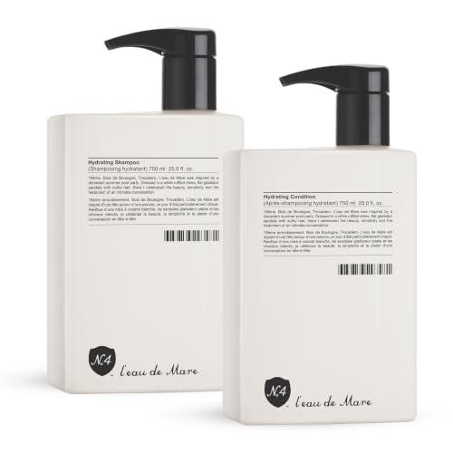 Number 4 Hydrating Shampoo & Hydrating Conditioner Bundle, Sulfate Free, Paraben Free & Gluten Free, Moisturizing Hair Care Set for Women & Men, Color Protecting, 25 oz Each image 3