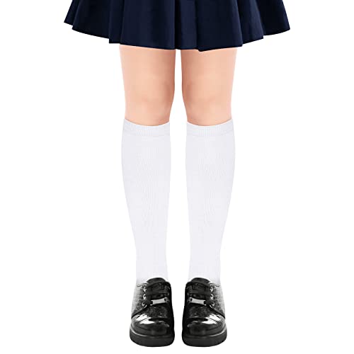 Sarfel 3 Pairs Girls Knee High Socks School Uniform Sock Long Socks for Girls Boys Seamless Dress Sock Cotton 3-18 Years2