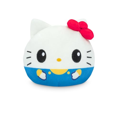 Image of TeeTurtle Reversible Sanrio Hello Kitty and Cinnamoroll Plushie 4-Inch Two-Sided Flip Plush Toy with Embroidered Details - Cute Mini Collectible Plush for Kids, Teens, and Adults