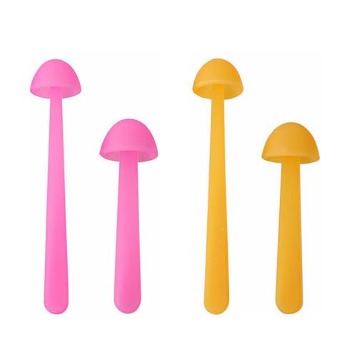 Mini Mushroom Bookmark Set (4-Piece) Dual Sizes Dual Colors Available Soft Flexible Silicone Material Fun Christmas Stocking Stuffer Ideal Gift for Bookworms and Teachers