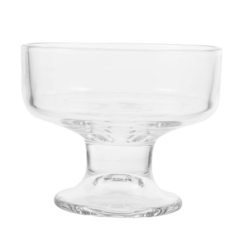 MUELODSIC Vaso de Cristal Transparente para Postres 220 Ml, Copa de Parfait para Helado y Pudín, Taza de Vidrio para Fiestas y Cocina, Cuenco Reutilizable para Yogur y Mousse