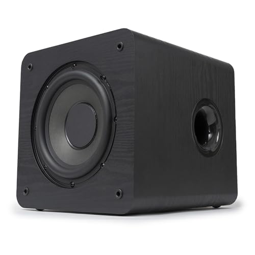 VULKKANO SUB8 Subwoofer Activ 8 Zol, Verstärkte mit 80W RMS, Frequenz de 40 Hz - 250 Hz, Crossover Einstellbar, Home HiFi Audio & Cinema.