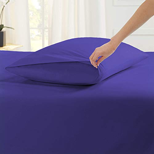 Image of YRM Bedding's Royal Blue 600-TC Oraganic Cotton 2 Piece Pillow Covers (17 inchx27 inch)