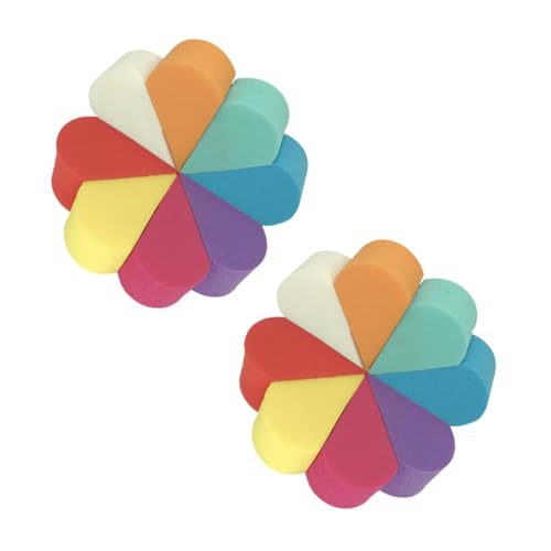 OSOLADY 16Pcs Makeup Sponge Dual Sided Beauty for Face Powder High Resilience Blending Sponges for Foundation and Concealer Portable and Lightweight