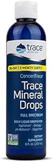Trace Minerals ConcenTrace Drops | 72+ Minerals, Ionic Liquid Magnesium, Chloride, Potassium | Low Sodium | Energy, Electrolytes, Hydration | 96 Day Supply, 8 fl oz (Pack of 1)