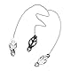 BDSMYEE Luxuriöse Nippelklemmen Kette mit Klitorisklemmen,verstellbarer BDSM Sexspielzeug für Damen Männer,Brust Stimulation Brustwarzenklemmen Schamlippenklemmen (silber)