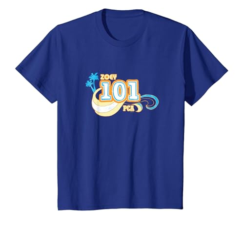 Zoey 101 PCA Summer Vibes Vintage Waves & Palms Logo T-Shirt, Youth, Royal Blue, Small