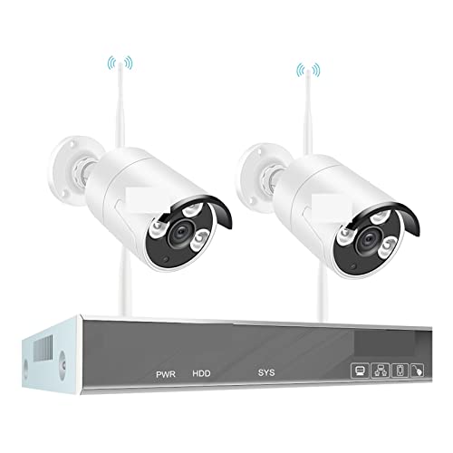 des caméras de sécurité H.265 système de vidéosurveillance sans Fil 8CH 1080P NVR 2MP extérieur étanche WiFi IP caméra de sécurité Audio vidéo Kit...