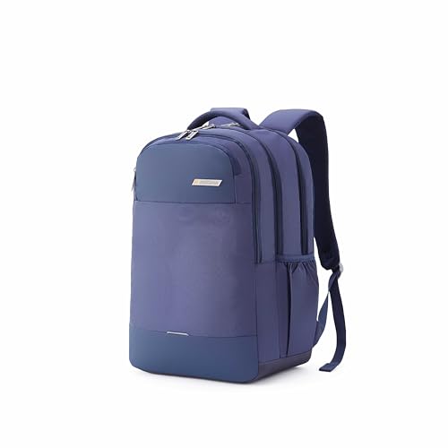 Image of American Tourister Regus | 32 Ltrs | 4 Compartments | Bottle Pocket | Ergonomic Padded Back Panel & Shoulder Straps | Laptop Backpack | 1 Year International Warranty | Navy