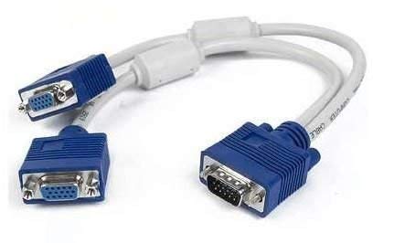 SKPM 1 VGA Male to 2 VGA Female VGA Monitor Y Splitter Cable 30cm/1ft TD-229TC - Image 4