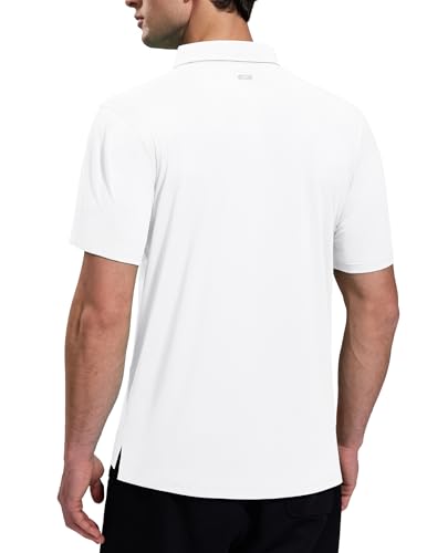 Image of MIER Polo Shirts for Men Short Sleeve Dry Fit Performance Golf Tennis Active Collared Shirts, UPF 50+ Sun Protection