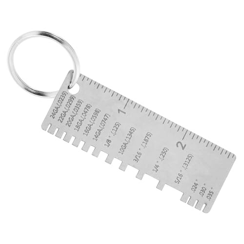 Herramienta portátil de calibre para grosor de soldadura de acero inoxidable calibrada con rango de medición 0-10 mm para medición precisa de tamaño de alambre metálico miniatura 1