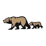 Bear Patch, Bear Cub Patch, Grizzly Bear Patch, Cartoon Patch, Kids Rhymes Patch Embroidered Iron on Sew on Patch Badge for Clothes etc. 12x4 cm