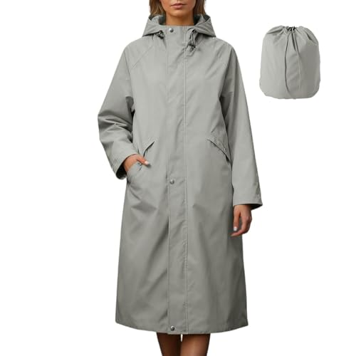 Genérico Impermeable Hombre - Chaqueta Impermeable Cortavientos Ajustable Ligero Para Mujer Abrigo Rompevientos Lluvia Chaqueta De Mujer