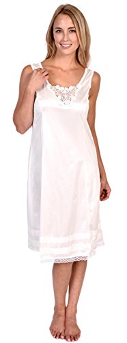 Patricia Full Slip for Women Satin Snip-it 36 to 40 Inch (Ivory, XL)