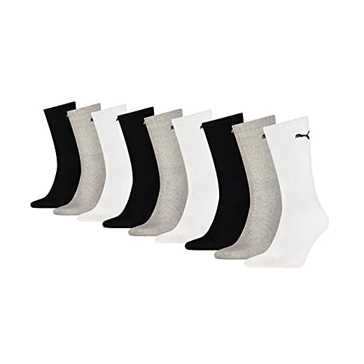 PUMA Herren Sportsocken unisex 9P (White/Grey/Black, 39-42)