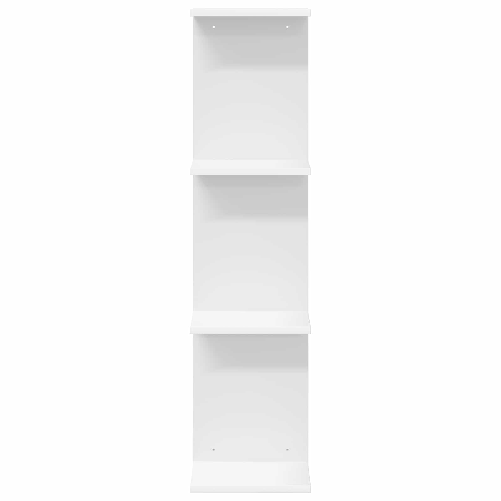 Lot de 2 étagères murales blanches 25 x 15 x 100 cm