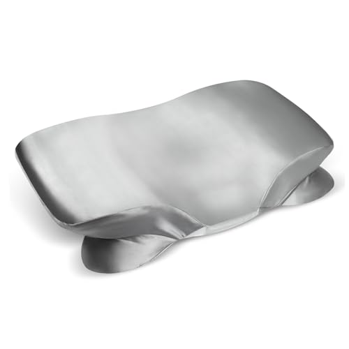 Zelimun Taie d'oreiller en Satin pour Oreiller de Soutien du Cou, taie d'oreiller pour Oreiller Cervical (Gray)