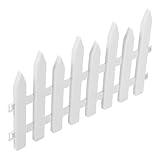 HOMSFOU Gartenzaun Pflanzen Kanten Rasenkante Gartenumrandung klein Lattenzaun Grenze Gitter Zäune dekorative Landschaftsgrenze dekorativer Zaun Weihnachtsbaumzaun PVC Weiß