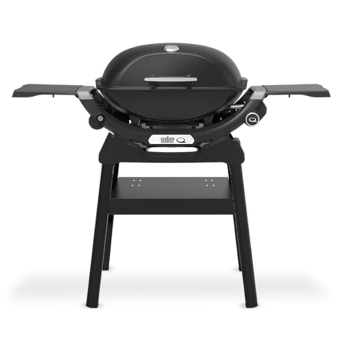 Weber - Barbacoa de gas Q 2200 Black, sobre pie, potencia 4110 w