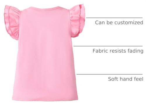 Image of Magic Park 1-14Y Toddler Ruffle T Shirt Girls Solid Color Blouse Kids Girl Short Long Sleeve Tops Casual Tee