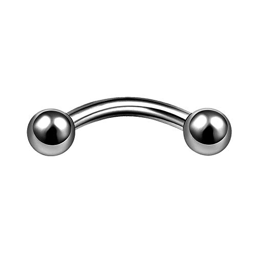MATIGA Titanium 16 gauge Curved Barbells Stud Piercing Jewelry Cartilage Labret Helix Eyebrow Rook 3mm Ball More Choices