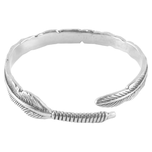 Hoite Bracelet Plume Pour Femme Et Homme, Style Bohème, Argenté, Style Bohème, Cadeau Tendance Pour Filles
