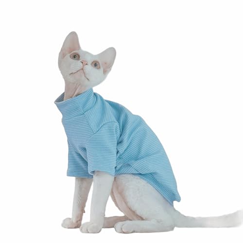 UOSIA スフィンクス ヘアレス猫シャツ プルローバー キットンTシャツ ヘアレス猫 シンプルなカジュアル ロングスリーブシャツ 暖かい衣類 ペット 秋 デヴォンレックス