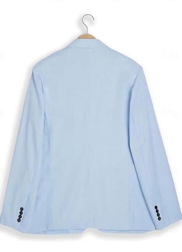 Men's Linen Blazer Slim Fit Suit Jacket Summer Casual Sports Coat for Beach Wedding Formal Party2