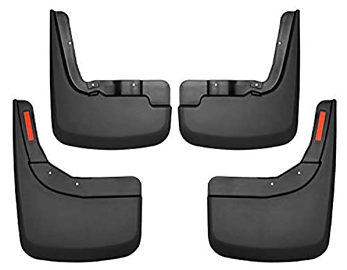 Image of Husky Liners Custom Mud Guards | Fits 2019-2026 Chevrolet Silverado 1500 (Excludes ZR2, LT Trail Boss, Custom Trail Boss) | Front Set, 2-pc Black - 58266