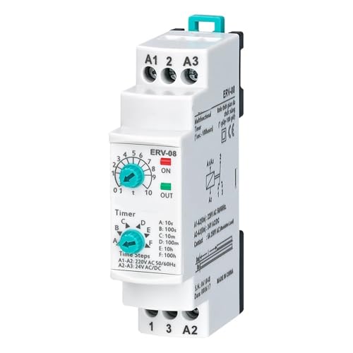 Relais temporisé ERV-08 multifonction pour automatiser la maison et l'atelier